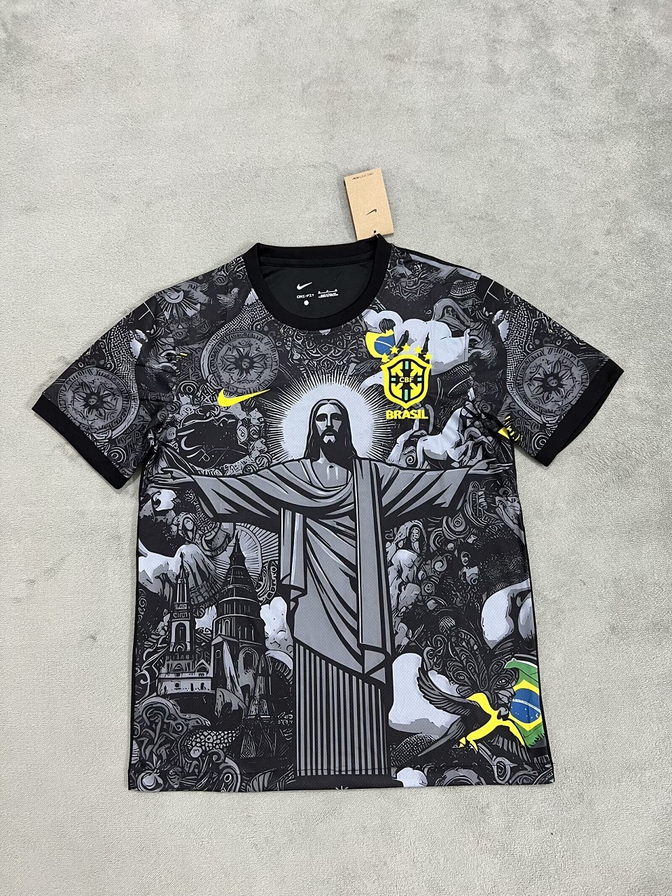 AAA Quality Brazil 24/25 Special Jesus Black Soccer Jersey